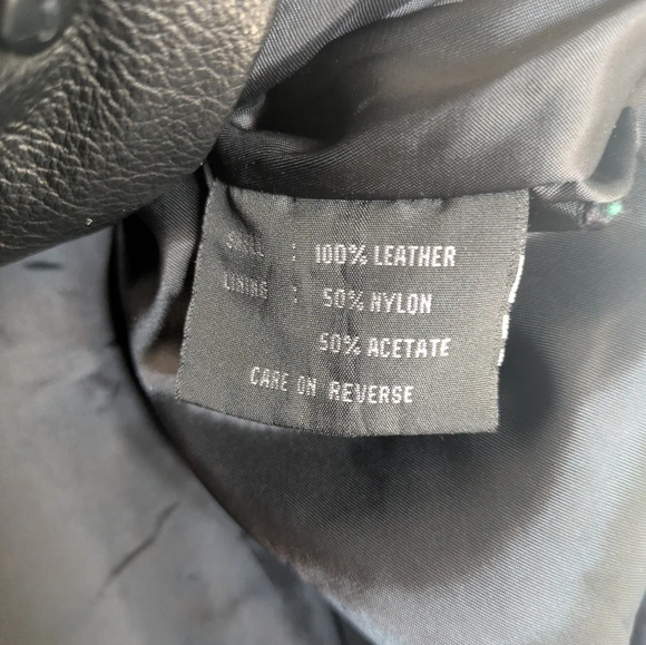 Colebrook Black Leather Belted Jacket XL Long Cinched Waist Coat Vintage Style - Picture 4 of 7